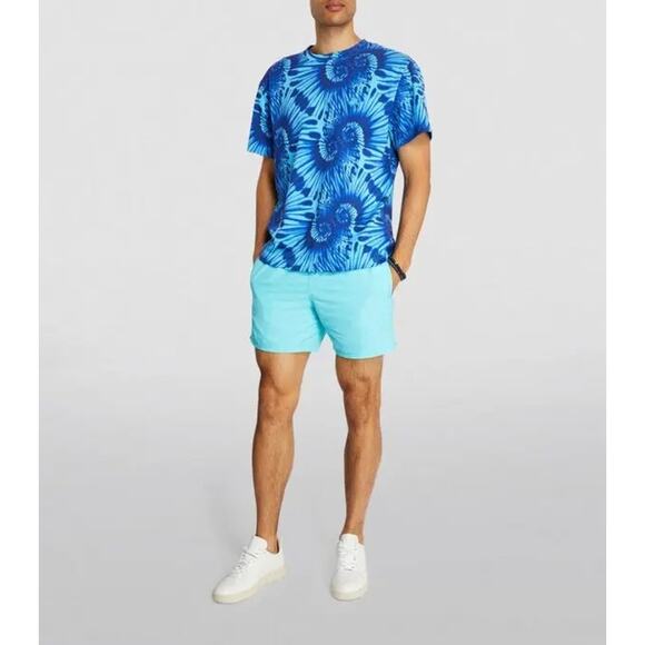 Vilebrequin Men’s Tie Dye Tareck Tee Shirt Crewneck Short Sleeve Blue Size XL - Picture 2 of 13